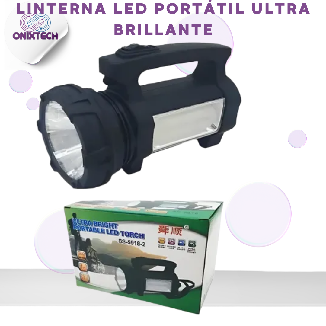 LINTERNA LED PORTÁTIL ULTRA BRILLANTE •